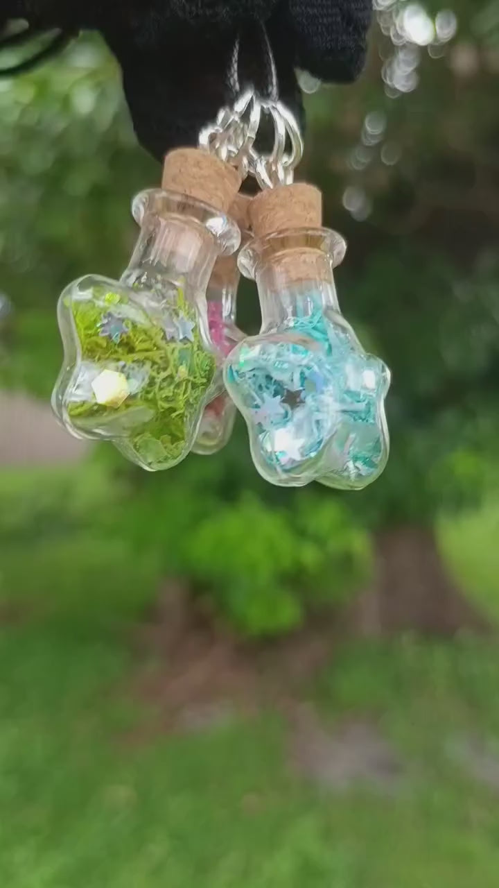 Green Mossy Star Pendant ✨