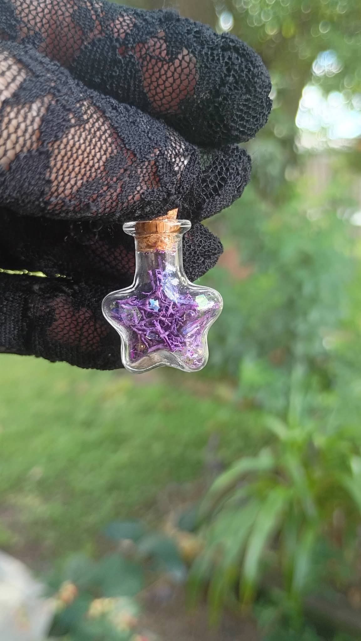 Purple Mossy Star Pendant✨