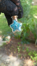 Blue Mossy Star Pendant ✨