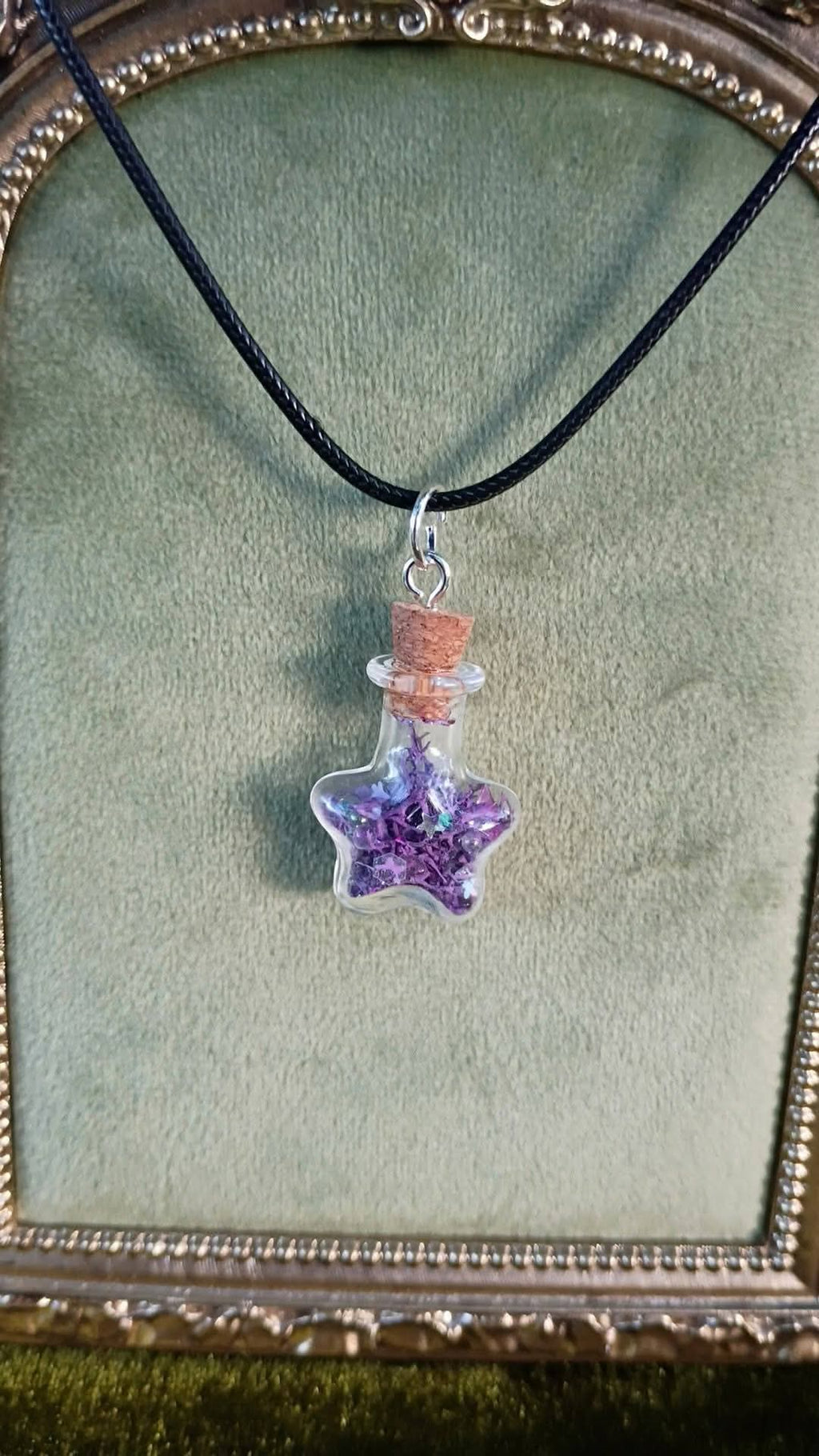 Purple Mossy Star Pendant✨